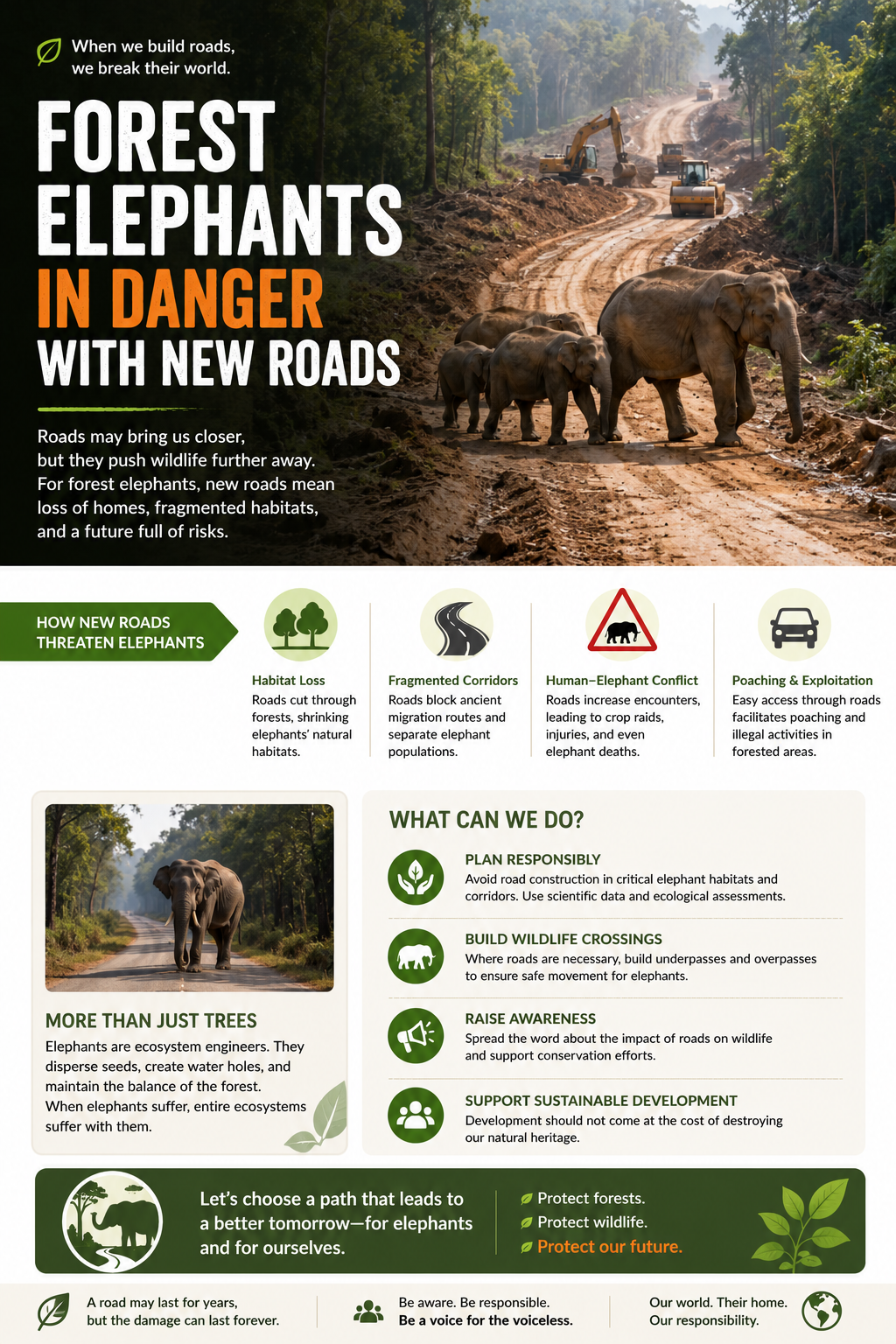 Forest Elephants In Danger With New Roads